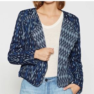 Soft Joie blue akinyi quilted moto style jacket cropped, Size XS
